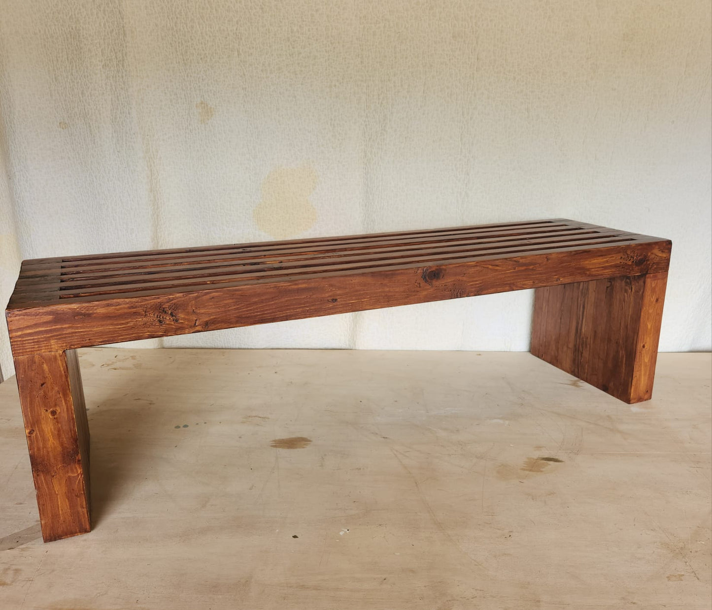 Rustic Modern Mid-Century Outdoor Bench